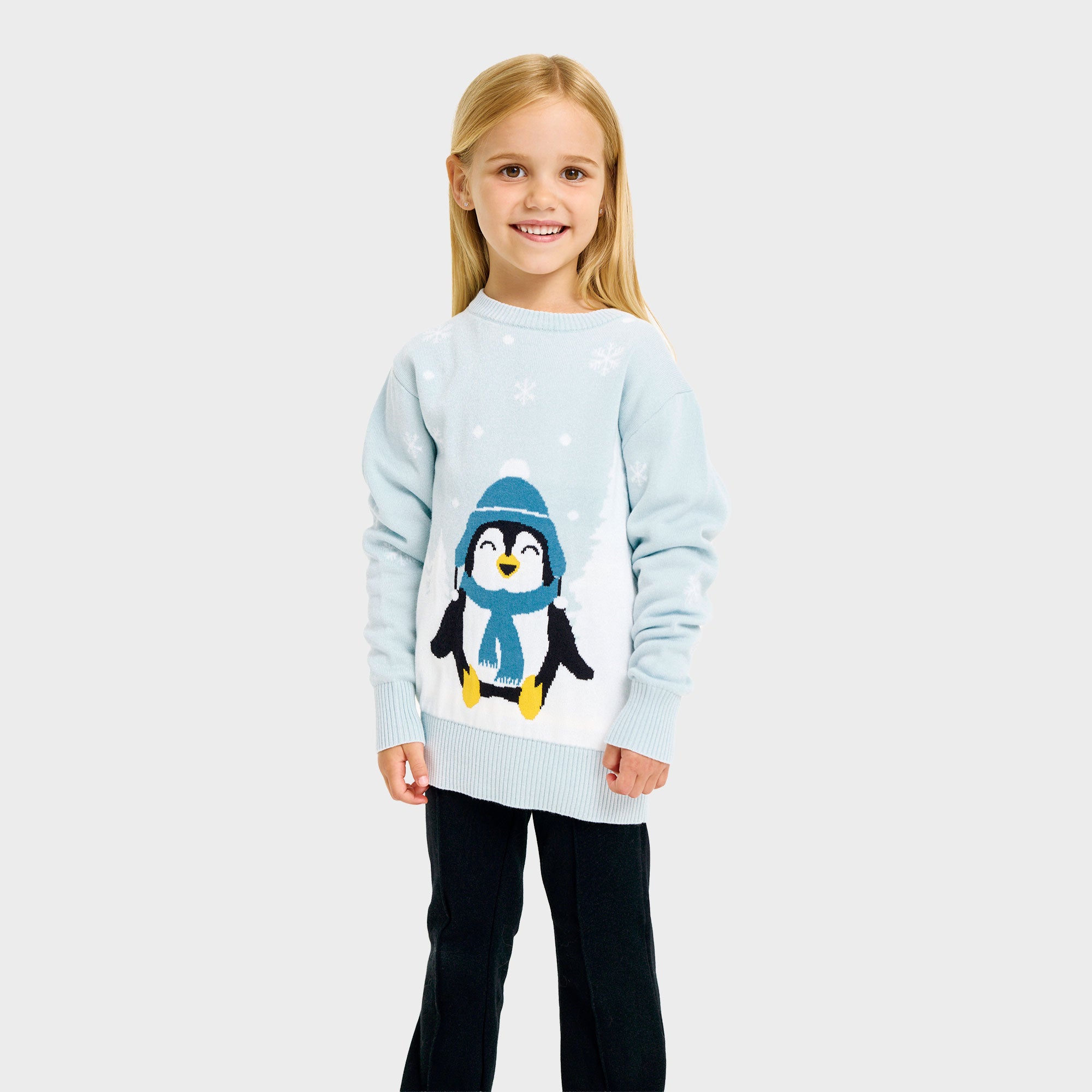 Den søde pingvin julesweater - Barn.